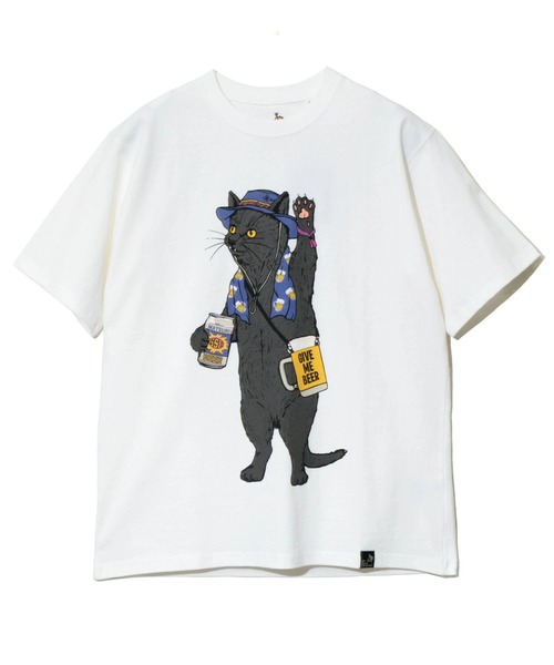 go slow caravan(ゴースローキャラバン)の「USA/C フェス猫TEE(Tシャツ/カットソー・メンズ・ホワイト/バイオレット・SMALL/MEDIUM/LARGE/X-LARGE)」の11枚目の写真