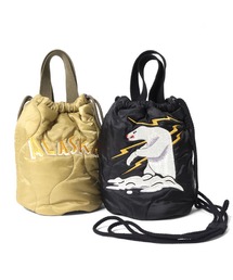 HOUSTON（ヒューストン）の「【26SS新色追加】HOUSTON ヒューストン JAPAN ALASKA EMB QUILTING EFECT BAG 虎 龍 白熊 刺繍 キルティング エフェクトバッグ（ショルダーバッグ）」
