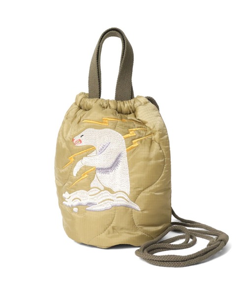 HOUSTON ヒューストン JAPAN ALASKA EMB QUILTING EFECT BAG 虎 龍 白熊 刺繍 キルティング エフェクトバッグ（ショルダーバッグ）｜HOUSTON（ヒューストン）