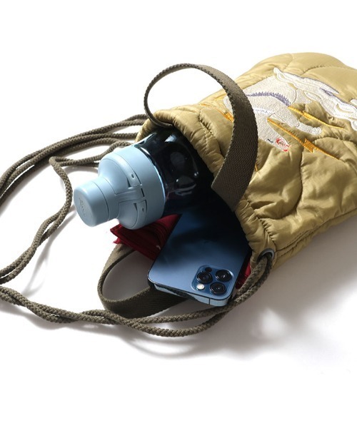 HOUSTON ヒューストン JAPAN ALASKA EMB QUILTING EFECT BAG 虎 龍 白熊 刺繍 キルティング エフェクトバッグ（ショルダーバッグ）｜HOUSTON（ヒューストン）