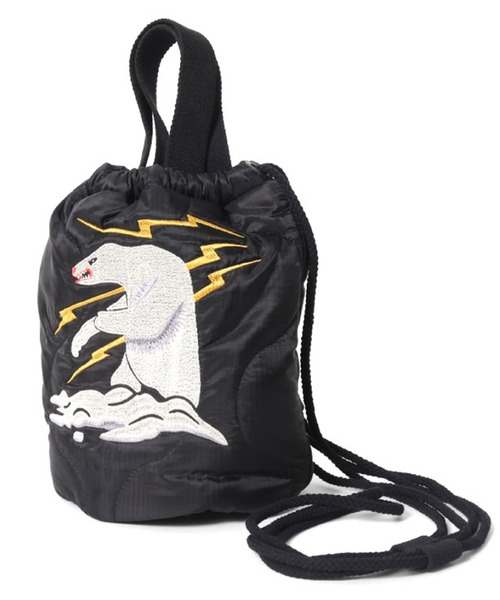 HOUSTON ヒューストン JAPAN ALASKA EMB QUILTING EFECT BAG 虎 龍 白熊 刺繍 キルティング エフェクトバッグ（ショルダーバッグ）｜HOUSTON（ヒューストン）