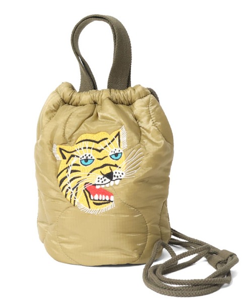 HOUSTON ヒューストン JAPAN ALASKA EMB QUILTING EFECT BAG 虎