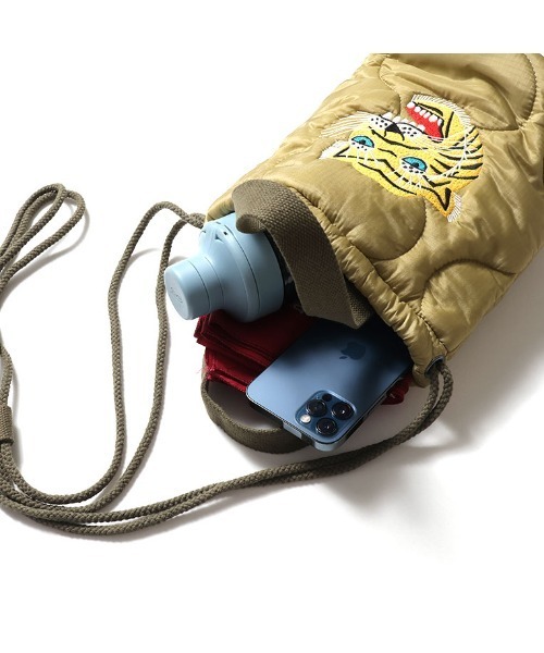 HOUSTON ヒューストン JAPAN ALASKA EMB QUILTING EFECT BAG 虎 龍 白熊 刺繍 キルティング エフェクトバッグ（ショルダーバッグ）｜HOUSTON（ヒューストン）