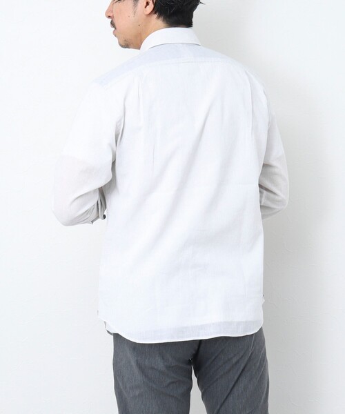 NOLLEY’S（ノーリーズ）の「リネンブレンド カッタウェイシャツ（シャツ/ブラウス・メンズ・ネイビー/オレンジ/グレー系その他/ミント・S/M/L/XL）」の13枚目の写真