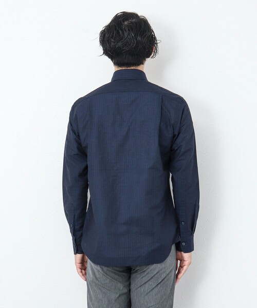 NOLLEY’S（ノーリーズ）の「リネンブレンド カッタウェイシャツ（シャツ/ブラウス・メンズ・ネイビー/オレンジ/グレー系その他/ミント・S/M/L/XL）」の20枚目の写真