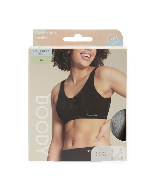 BOODY（ブーディ）の「【Boody】シェイパーパッドブラ（スポーツブラ・レディース・ブラック/ライトグレー・M/S）」の7枚目の写真