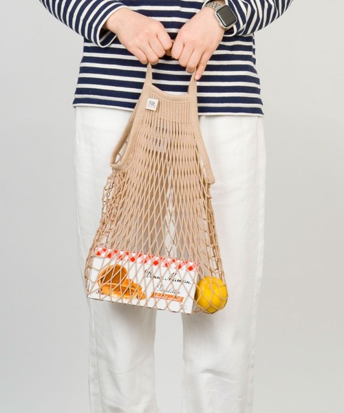 Filt（フィルト）の「【filt/フィルト】ネットバッグ　エコバッグ（エコバッグ/サブバッグ・レディース・ライトグレー/ブラック/ベージュ/ネイビー/カーキ/ダークグレー/シルバー・FREE）」の4枚目の写真