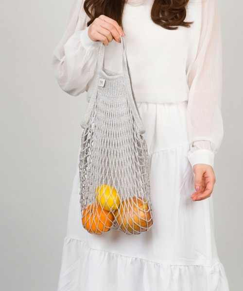 Filt（フィルト）の「【filt/フィルト】ネットバッグ　エコバッグ（エコバッグ/サブバッグ・レディース・ライトグレー/ブラック/ベージュ/ネイビー/カーキ/ダークグレー/シルバー・FREE）」の7枚目の写真