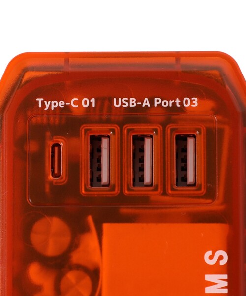 bpr BEAMS（ビーピーアール ビームス ）の「AC＆USB タップ スケルトン（スマホグッズ・メンズ・オレンジ・ONE SIZE）」の11枚目の写真