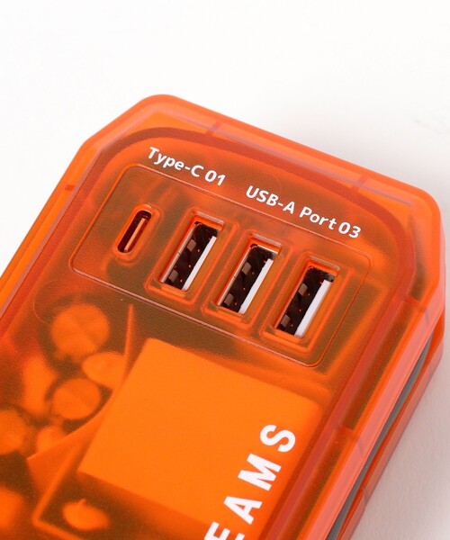 bpr BEAMS（ビーピーアール ビームス ）の「AC＆USB タップ スケルトン（スマホグッズ・メンズ・オレンジ・ONE SIZE）」の19枚目の写真