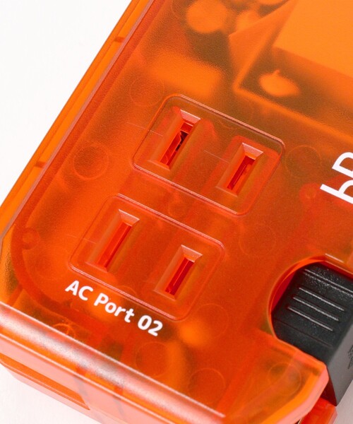 bpr BEAMS（ビーピーアール ビームス ）の「AC＆USB タップ スケルトン（スマホグッズ・メンズ・オレンジ・ONE SIZE）」の20枚目の写真