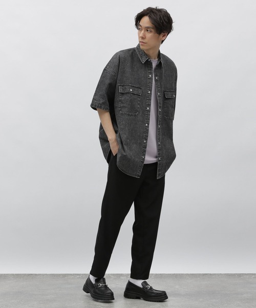 LAKOLE（ラコレ）の「BIGデニムシャツ / 111263（シャツ/ブラウス・メンズ・ブラック/ブルー・MEDIUM/LARGE）」の3枚目の写真