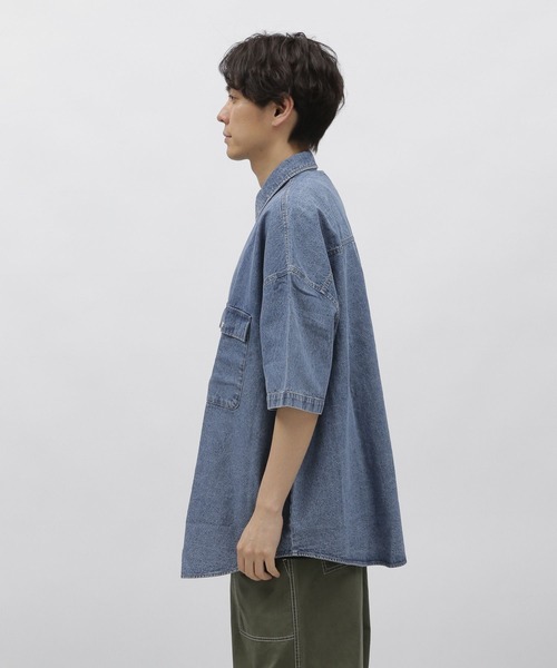 LAKOLE（ラコレ）の「BIGデニムシャツ / 111263（シャツ/ブラウス・メンズ・ブラック/ブルー・MEDIUM/LARGE）」の8枚目の写真