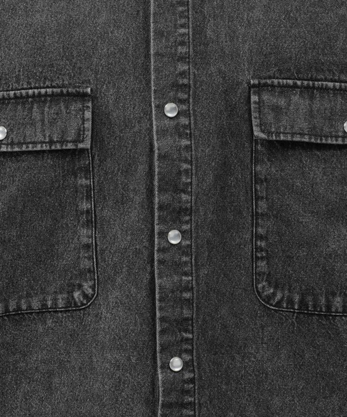 LAKOLE（ラコレ）の「BIGデニムシャツ / 111263（シャツ/ブラウス・メンズ・ブラック/ブルー・MEDIUM/LARGE）」の15枚目の写真