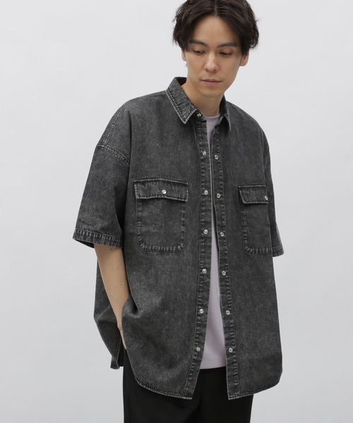 LAKOLE（ラコレ）の「BIGデニムシャツ / 111263（シャツ/ブラウス・メンズ・ブラック/ブルー・MEDIUM/LARGE）」の19枚目の写真
