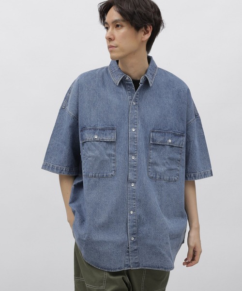 LAKOLE（ラコレ）の「BIGデニムシャツ / 111263（シャツ/ブラウス・メンズ・ブラック/ブルー・MEDIUM/LARGE）」の18枚目の写真
