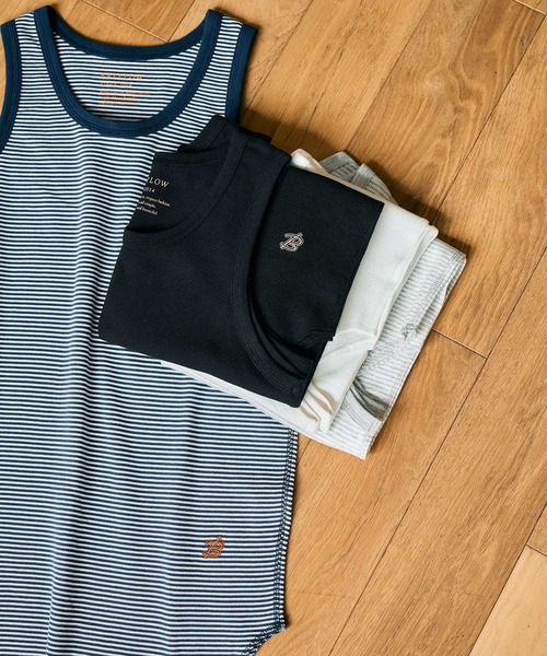 BAYFLOW（ベイフロー）の「≪新色入荷≫[着やすさ抜群]ワッフルタンクトップ（タンクトップ・メンズ・グレー系/ネイビー系/ブラック/オフホワイト/グレー/ライトブルー/ピンク・MEDIUM/LARGE）」の7枚目の写真