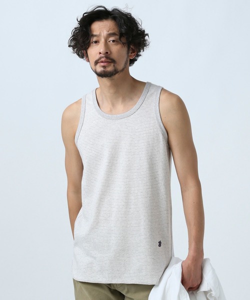 BAYFLOW（ベイフロー）の「≪新色入荷≫[着やすさ抜群]ワッフルタンクトップ（タンクトップ・メンズ・グレー系/ネイビー系/ブラック/オフホワイト/グレー/ライトブルー/ピンク・MEDIUM/LARGE）」の12枚目の写真