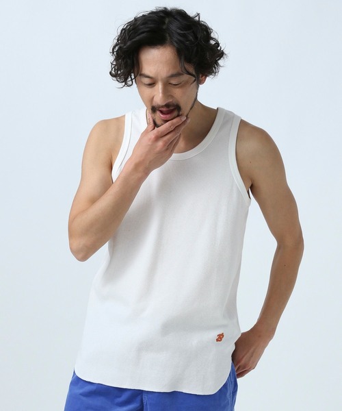 BAYFLOW（ベイフロー）の「≪新色入荷≫[着やすさ抜群]ワッフルタンクトップ（タンクトップ・メンズ・グレー系/ネイビー系/ブラック/オフホワイト/グレー/ライトブルー/ピンク・MEDIUM/LARGE）」の13枚目の写真