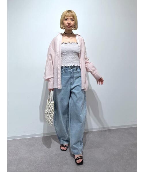 FREE'S MART（フリーズマート）の「◆[カップ取り外し可]カップ付シャーリングベアキャミソール（キャミソール・レディース・ホワイト/グレー/ブラック・FREE）」の12枚目の写真