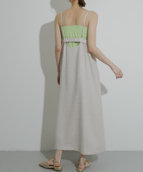 SENSE OF PLACE by URBAN RESEARCH(センスオブプレイスバイアーバンリサーチ)の「ジャガードバックオープンキャミワンピース(ワンピース・レディース・ライトベージュ/オレンジ/ブラック・S/ONE)」の14枚目の写真