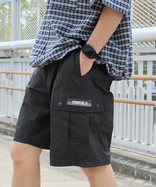 PEN FIELD(ペンフィールド)の「PENFIELD/ペンフィールド 別注 ナイロンウェービングベルト カーゴクライミングショートパンツ(水着・メンズ・ベージュ/ネイビー/オリーブ/ブラック/チャコール/ライトグレー/パープル・S/L/M)」の6枚目の写真