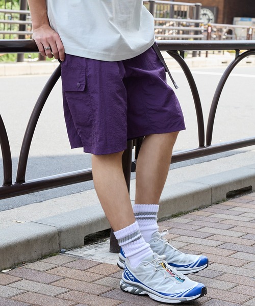 PEN FIELD(ペンフィールド)の「PENFIELD/ペンフィールド 別注 ナイロンウェービングベルト カーゴクライミングショートパンツ(水着・メンズ・ベージュ/ネイビー/オリーブ/ブラック/チャコール/ライトグレー/パープル・S/L/M)」の17枚目の写真