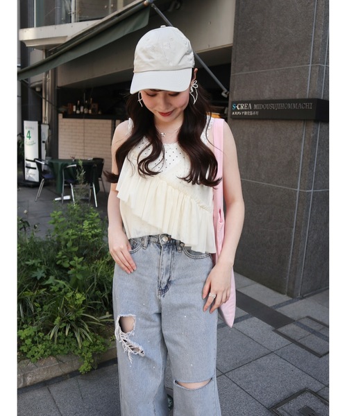 JUMELLE(ジュメロ)の「asymu frill buister(チューブトップ・レディース・ブラック/アイボリー・MEDIUM)」の20枚目の写真