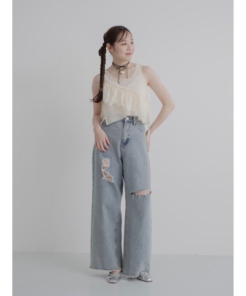 JUMELLE(ジュメロ)の「asymu frill buister(チューブトップ・レディース・ブラック/アイボリー・MEDIUM)」の5枚目の写真