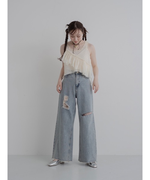 JUMELLE(ジュメロ)の「asymu frill buister(チューブトップ・レディース・ブラック/アイボリー・MEDIUM)」の6枚目の写真