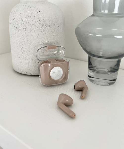 Me%（ミィパーセント）の「MPクリアワイヤレスイヤホン　122334（ヘッドフォン/イヤホン・レディース・チャコールグレー/ベージュ・FREE）」の2枚目の写真