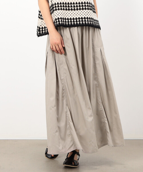 ONIGIRI（オニギリ）の「ギャザースカート（スカート・レディース・チャコール/オレンジ/ターコイズブルー/ベージュ・FREE）」の3枚目の写真