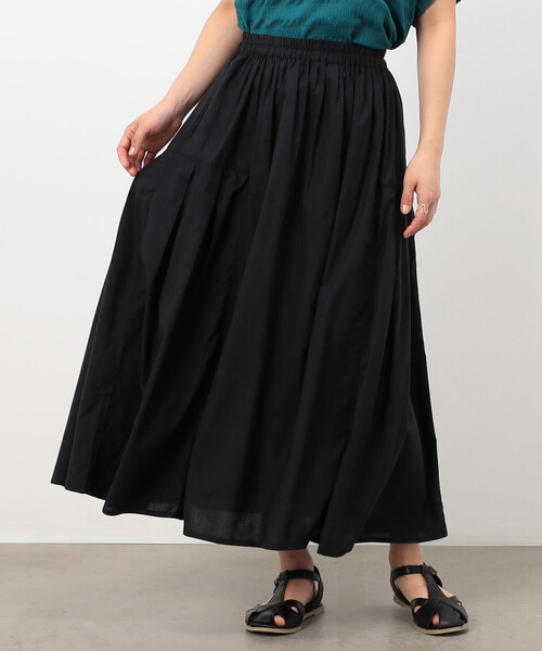 ONIGIRI（オニギリ）の「ギャザースカート（スカート・レディース・チャコール/オレンジ/ターコイズブルー/ベージュ・FREE）」の2枚目の写真