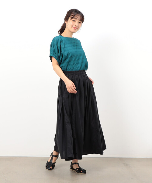 ONIGIRI（オニギリ）の「ギャザースカート（スカート・レディース・チャコール/オレンジ/ターコイズブルー/ベージュ・FREE）」の6枚目の写真