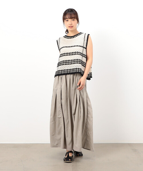 ONIGIRI（オニギリ）の「ギャザースカート（スカート・レディース・チャコール/オレンジ/ターコイズブルー/ベージュ・FREE）」の10枚目の写真