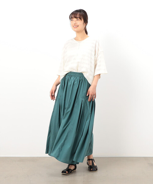 ONIGIRI（オニギリ）の「ギャザースカート（スカート・レディース・チャコール/オレンジ/ターコイズブルー/ベージュ・FREE）」の12枚目の写真