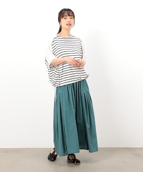 ONIGIRI（オニギリ）の「ギャザースカート（スカート・レディース・チャコール/オレンジ/ターコイズブルー/ベージュ・FREE）」の13枚目の写真