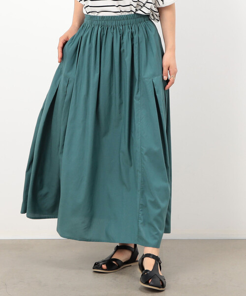 ONIGIRI（オニギリ）の「ギャザースカート（スカート・レディース・チャコール/オレンジ/ターコイズブルー/ベージュ・FREE）」の14枚目の写真