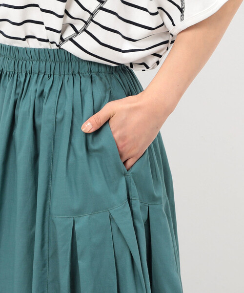 ONIGIRI（オニギリ）の「ギャザースカート（スカート・レディース・チャコール/オレンジ/ターコイズブルー/ベージュ・FREE）」の20枚目の写真