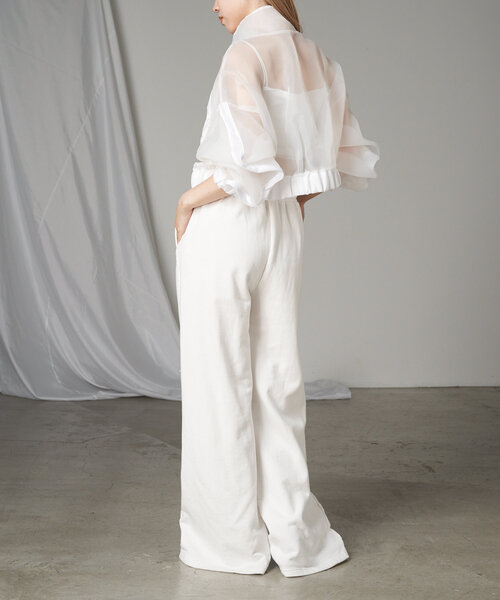 RAY CASSIN（レイカズン）の「メッシュ切り替えブルゾン（シャツ/ブラウス・レディース・ブラック/サックスブルー/ホワイト・FREE）」の7枚目の写真