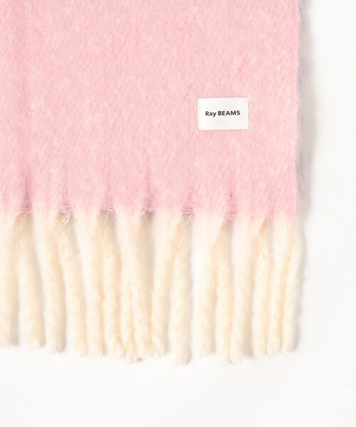 Ray BEAMS（レイビームス）の「ボーダー マフラー（マフラー・レディース・ミント/ピンク・ONE SIZE）」の12枚目の写真