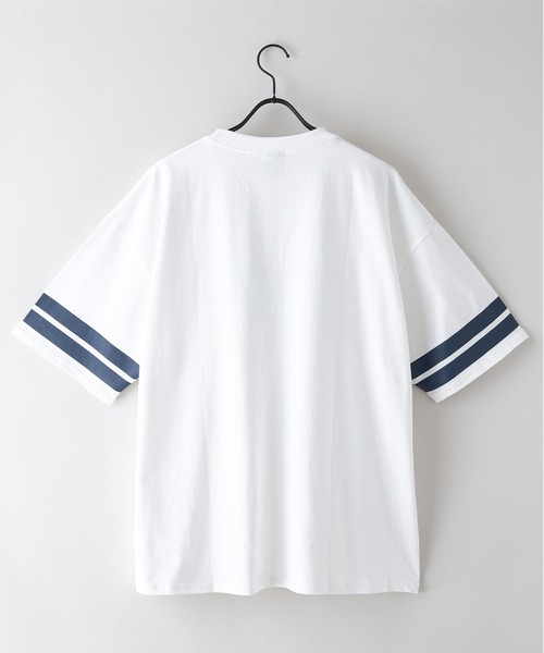 brknhome(ブロークンホーム)の「【brknhome/ブロークンホーム】袖ライン ベースボールロゴ Tシャツ(Tシャツ/カットソー・メンズ・ブラック/ホワイト/パープル・MEDIUM/LARGE)」の17枚目の写真