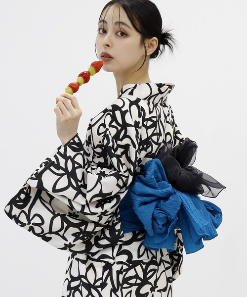 itto... 浴衣 キャミワンピース+羽織り+兵児帯 itto 浴衣 キャミワンピース+羽織り+兵児帯