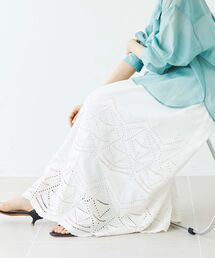 le.coeur blanc | カットワークレースギャザースカート(スカート)