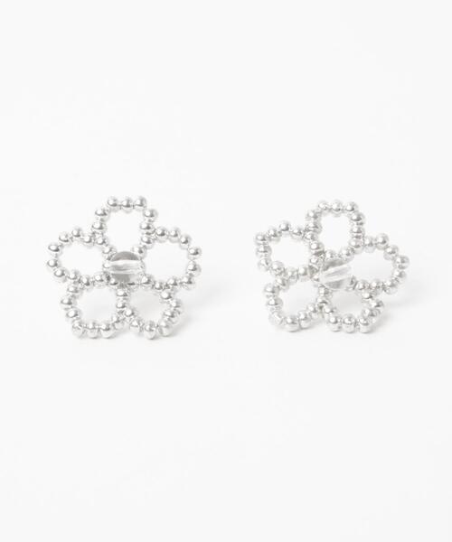 WEGO（ウィゴー）の「WEGO/フラワービーズピアス（ピアス（両耳用）・レディース・オフホワイト/シルバー/ライトピンク/その他1・FREE）」の7枚目の写真