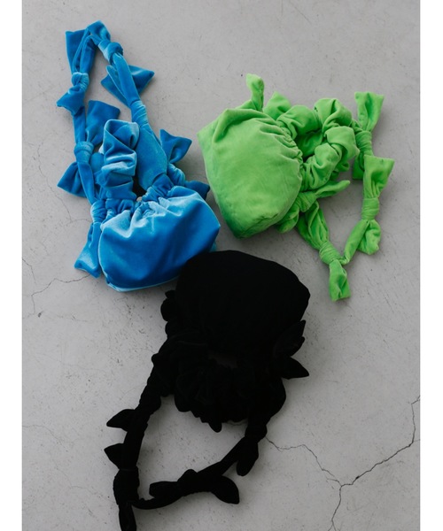 Katrin TOKYO（カトリーントーキョー）の「2way velour mini bag（ショルダーバッグ・レディース・ターコイズブルー/グリーン/ブラック・FREE）」の2枚目の写真