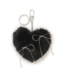 LILY BROWN | ハートリボンファーチャーム(キーホルダー)