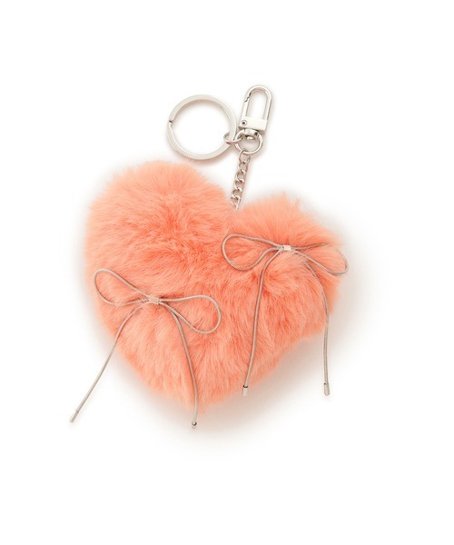 LILY BROWN（リリーブラウン）の「ハートリボンファーチャーム（キーホルダー・レディース・ホワイト/ピンク/グレー/ブラック・FREE）」の8枚目の写真