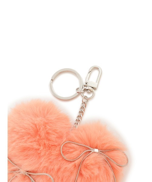 LILY BROWN（リリーブラウン）の「ハートリボンファーチャーム（キーホルダー・レディース・ホワイト/ピンク/グレー/ブラック・FREE）」の9枚目の写真