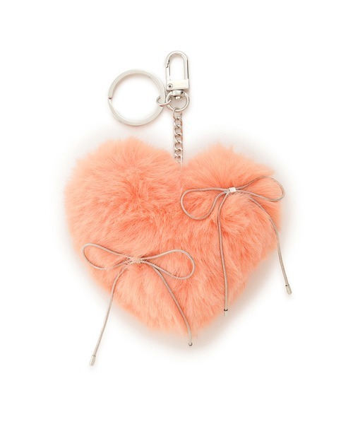 LILY BROWN（リリーブラウン）の「ハートリボンファーチャーム（キーホルダー・レディース・ホワイト/ピンク/グレー/ブラック・FREE）」の6枚目の写真